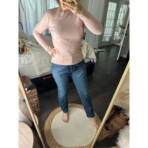 Sandro Paris Men’s Pink Flash Wool Blend Crewneck Sweater